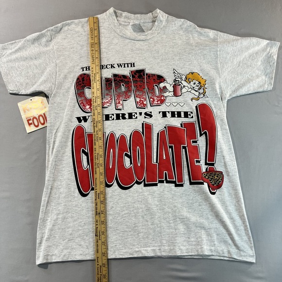 Vintage 1980s Funny Valentine's Day T-Shirt Sz L Single Stitch Never Worn - Picture 7 of 8